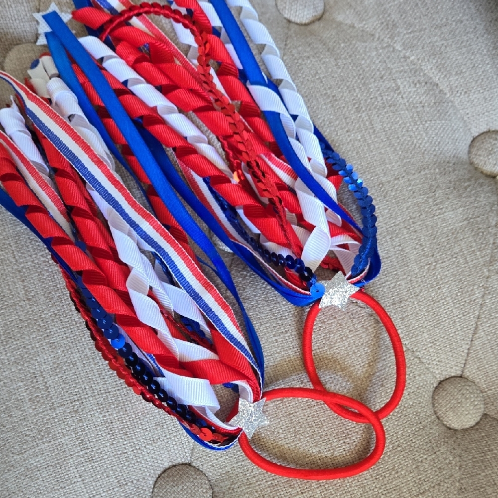 Red, White, and Blue Hair Ties, 4th Of July, NWT
